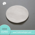 Spunlaced plain round cotton pad